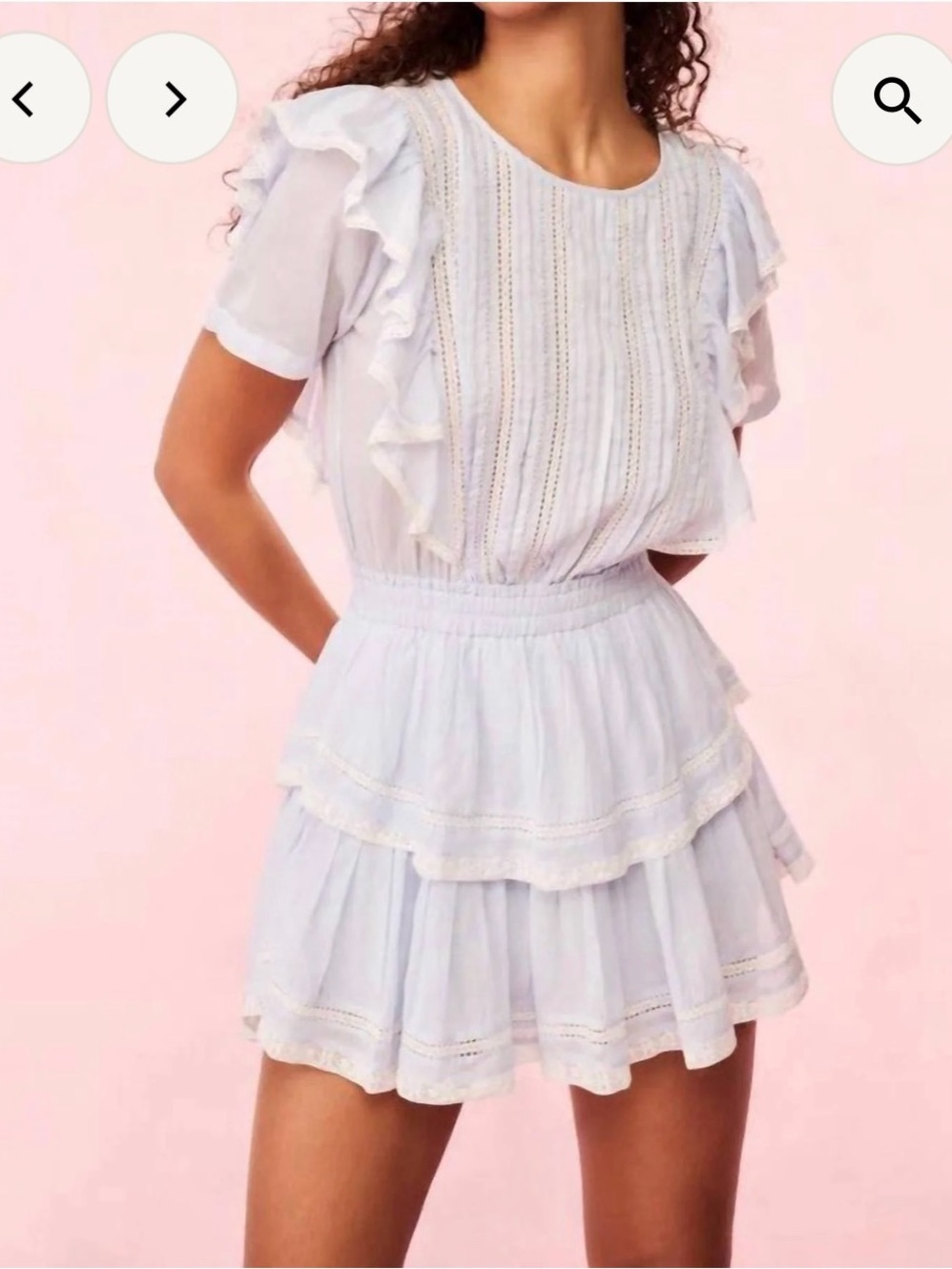 LoveShackFancy Natasha Baby Bluebell Mini Dress-SM